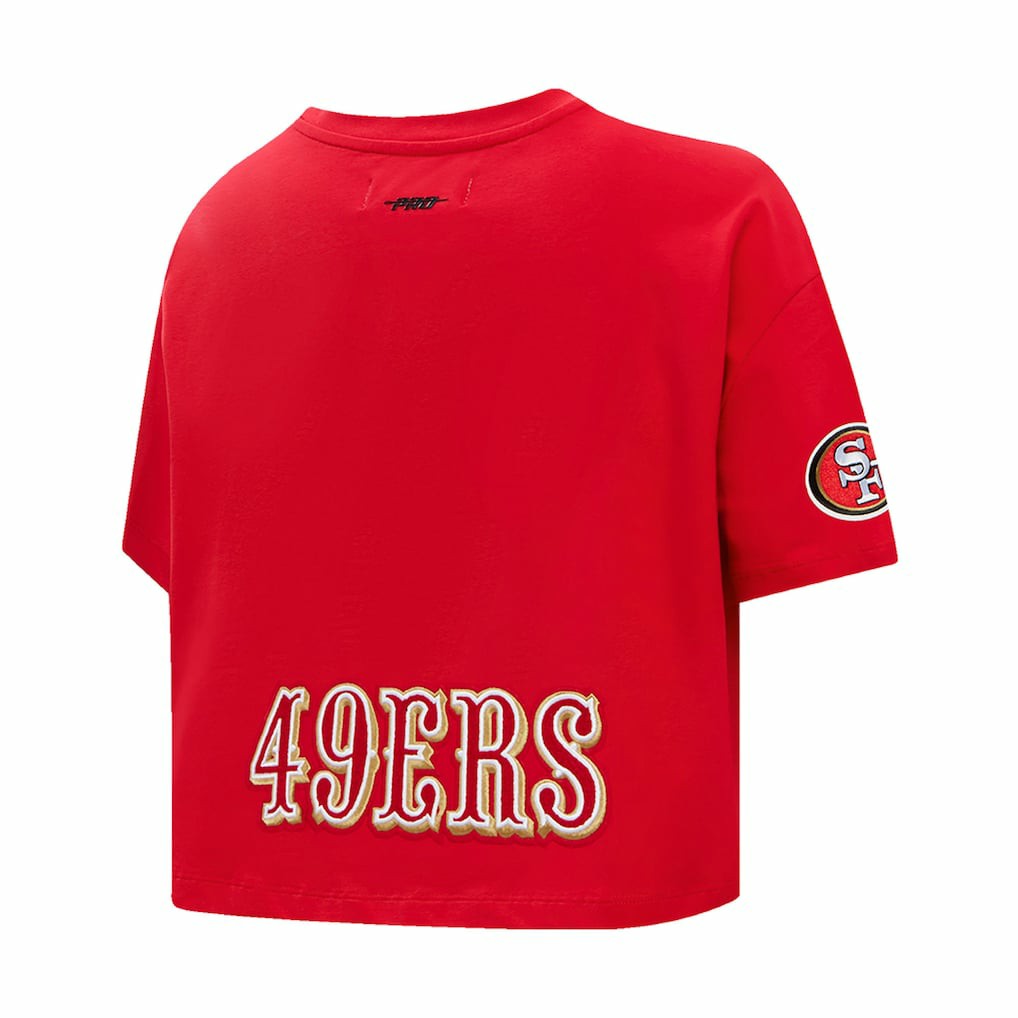 San Francisco 49ers  Christian McCaffrey  Pro Standard Women's Player Name & Number Cropped Boxy T-Shirt