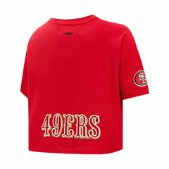San Francisco 49ers  Christian McCaffrey  Pro Standard Women's Player Name & Number Cropped Boxy T-Shirt