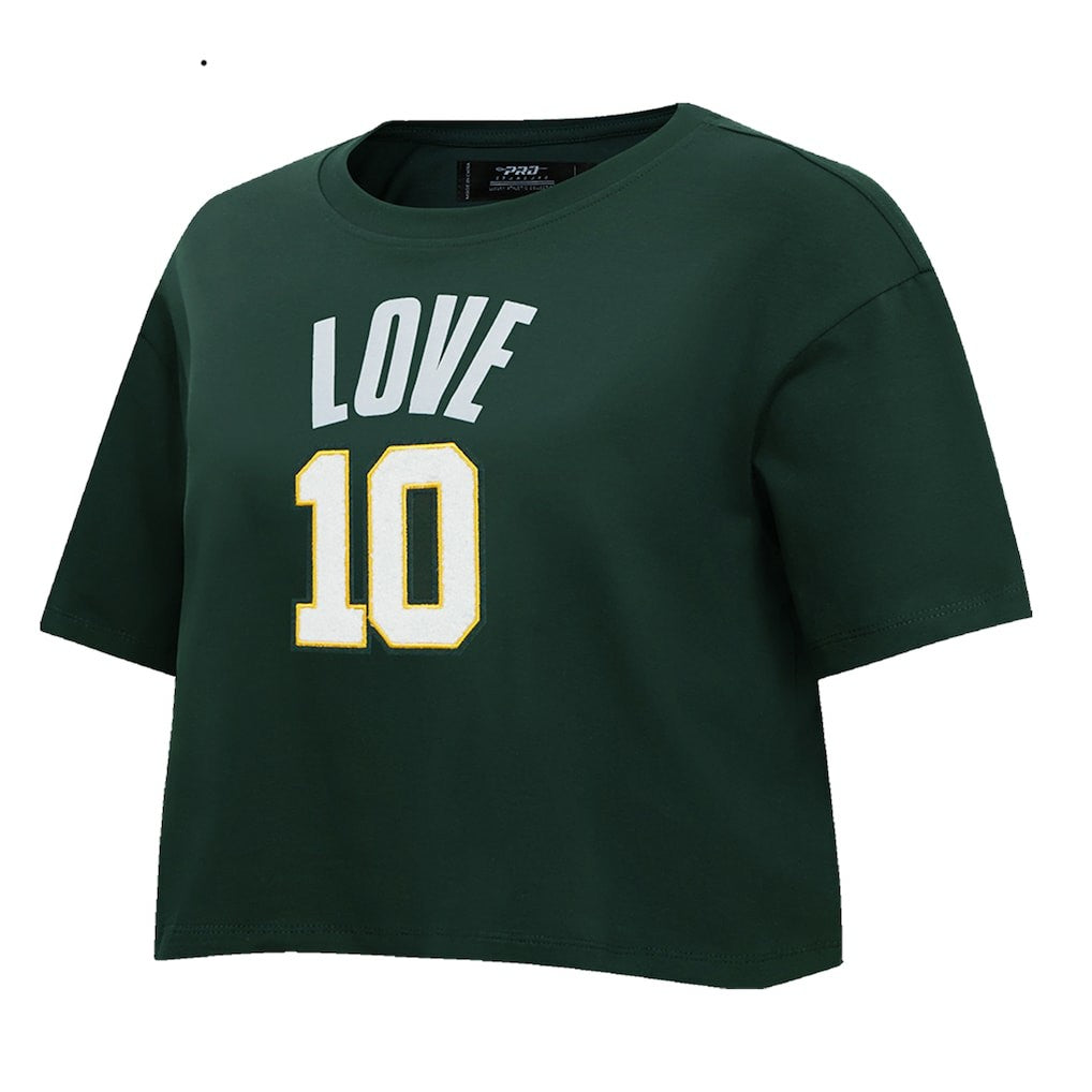 Green Bay Packers  Jordan Love  Pro Standard Women's Player Name & Number Cropped Boxy T-Shirt
