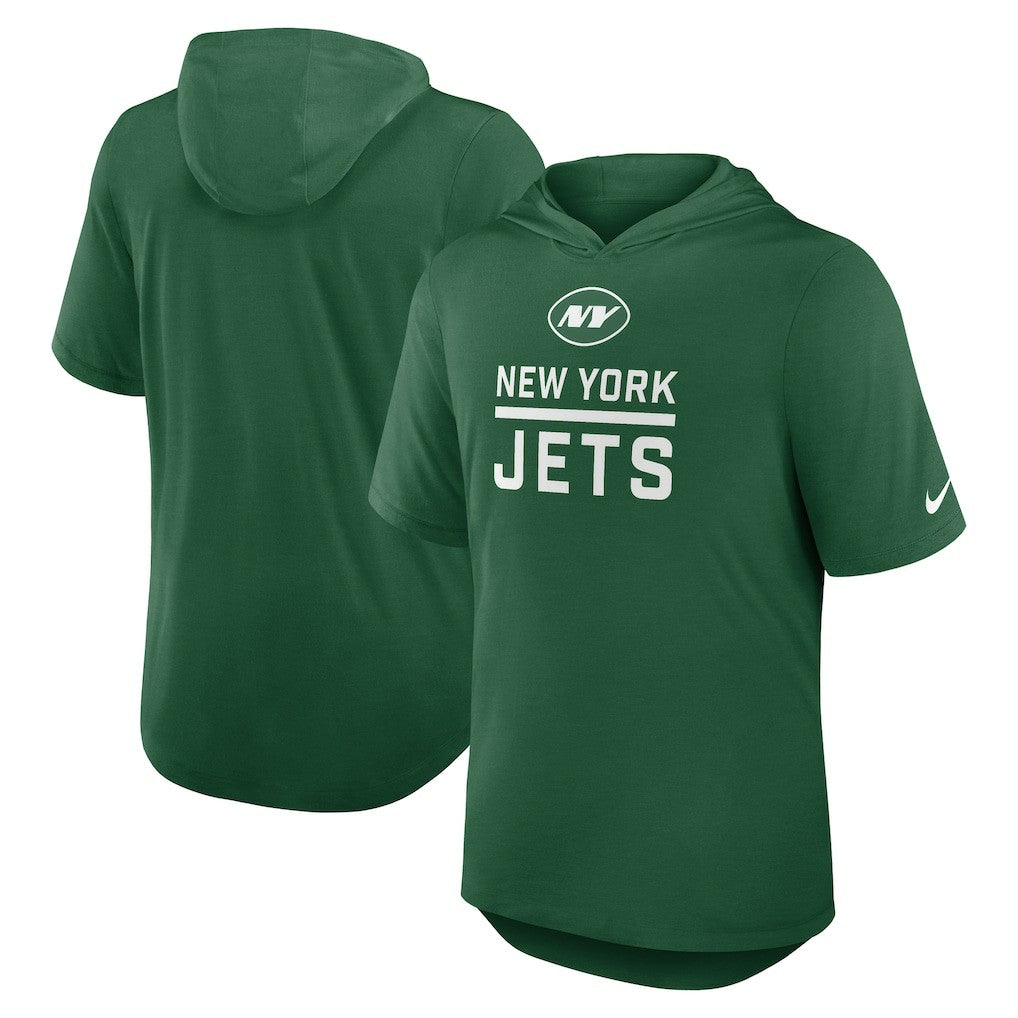 New York Jets Nike Lockup Tri-Blend Hoodie T-Shirt