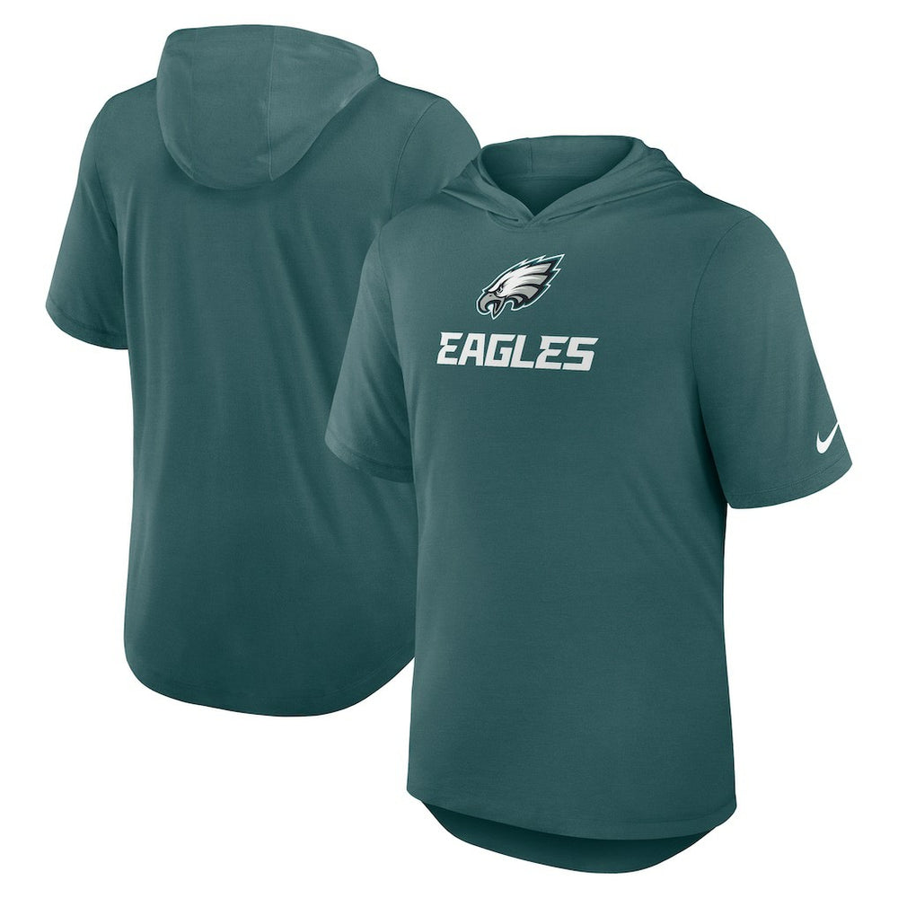Philadelphia Eagles Nike Lockup Tri-Blend Hoodie T-Shirt