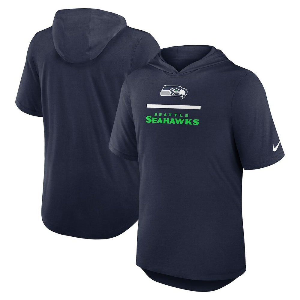 Seattle Seahawks Nike Lockup Tri-Blend Hoodie T-Shirt