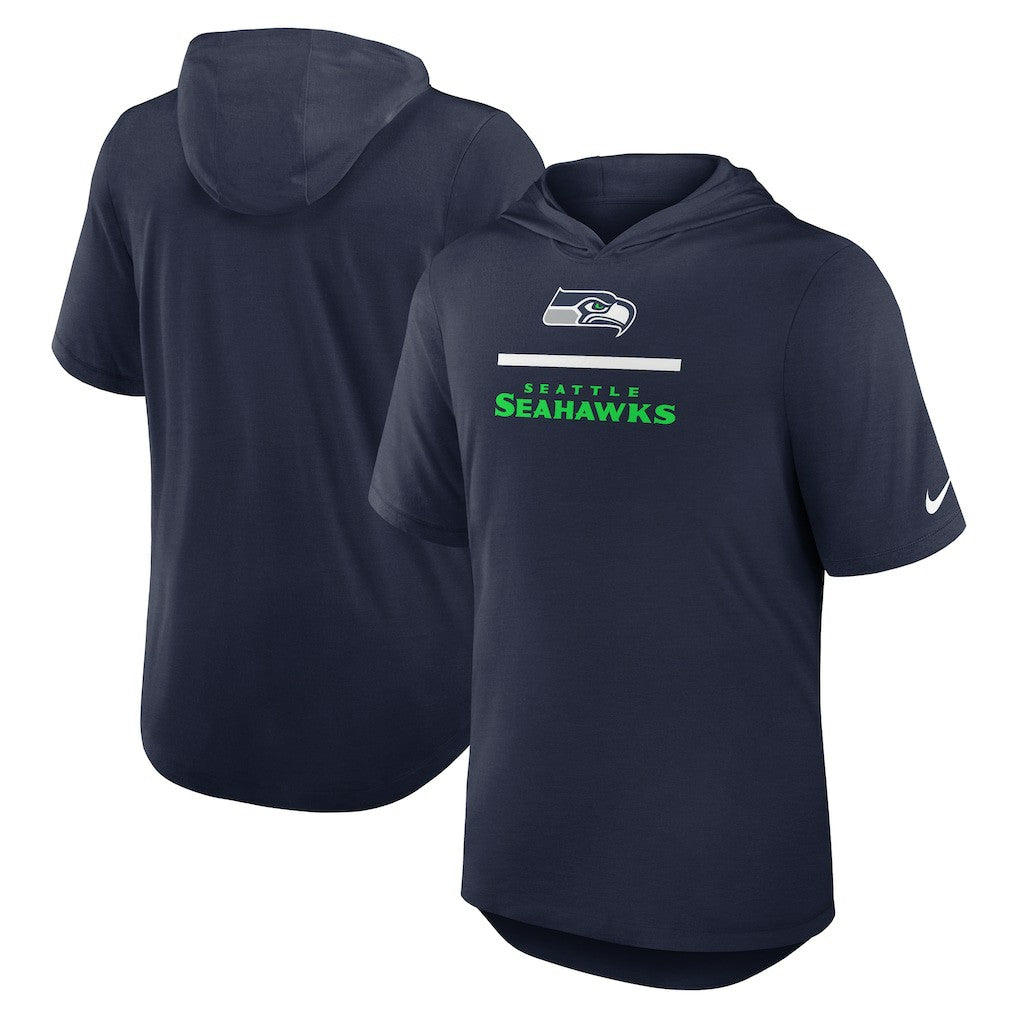 Seattle Seahawks Nike Lockup Tri-Blend Hoodie T-Shirt