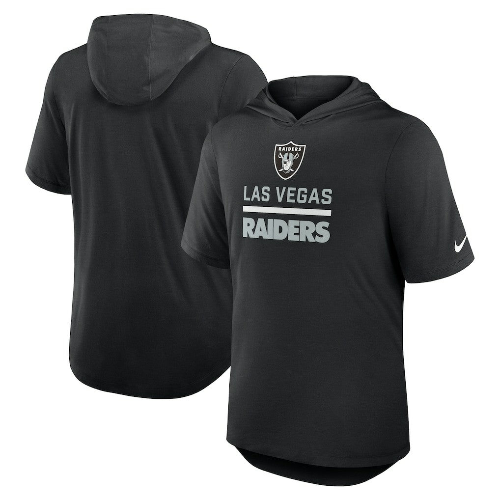 Las Vegas Raiders Nike Lockup Tri-Blend Hoodie T-Shirt