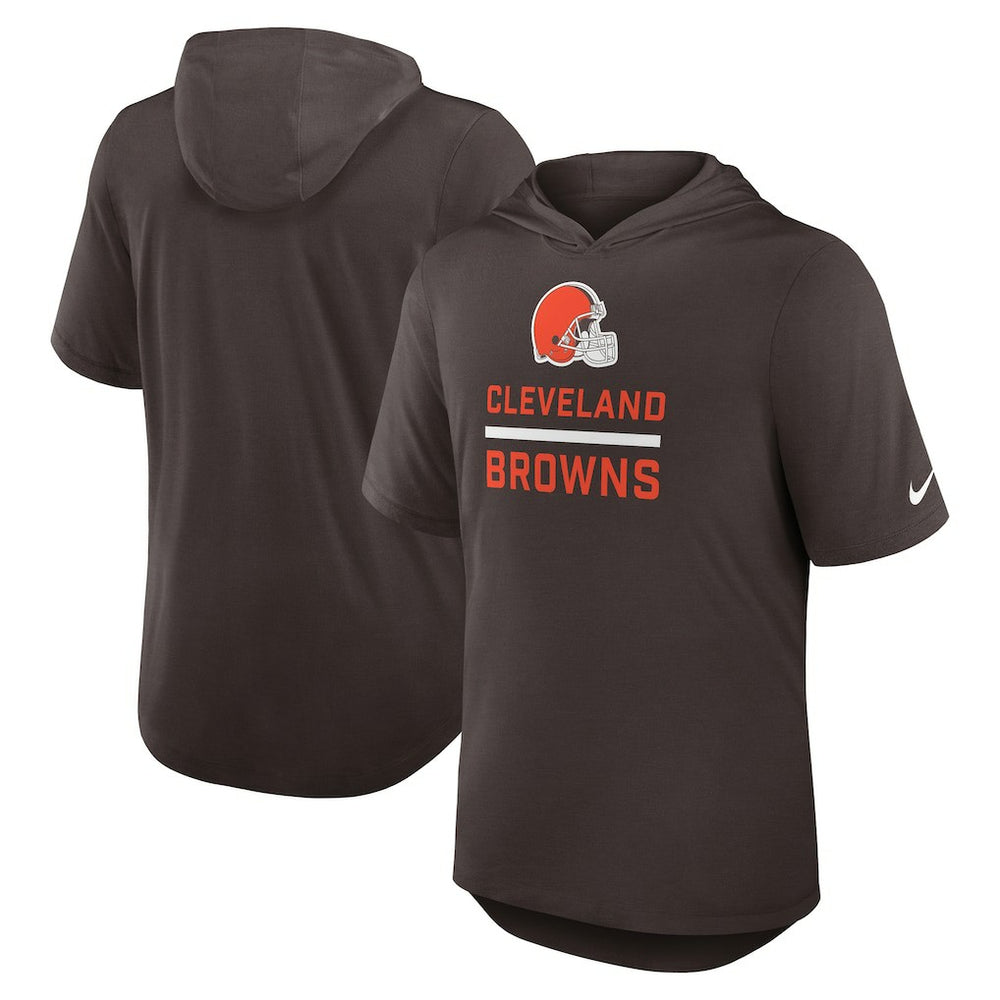 Cleveland Browns Nike Lockup Tri-Blend Hoodie T-Shirt