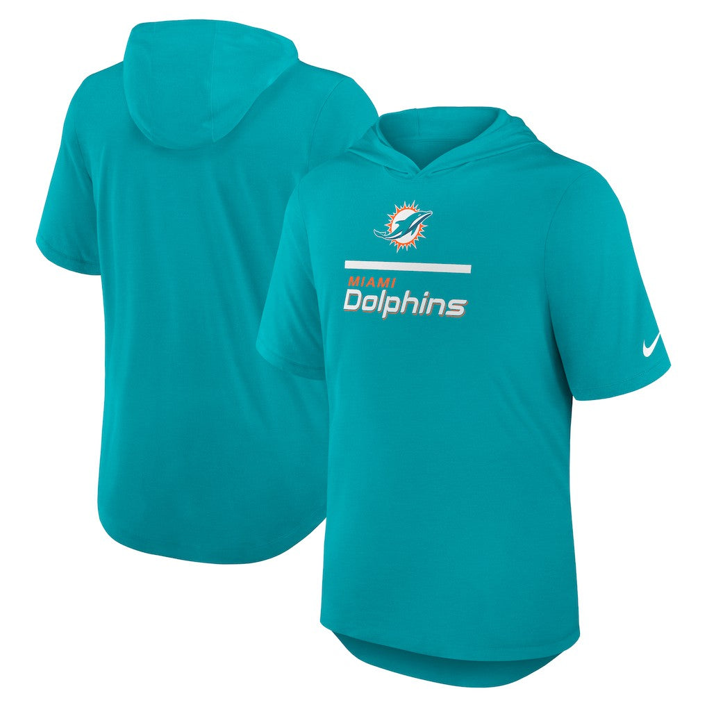Miami Dolphins Nike Lockup Tri-Blend Hoodie T-Shirt