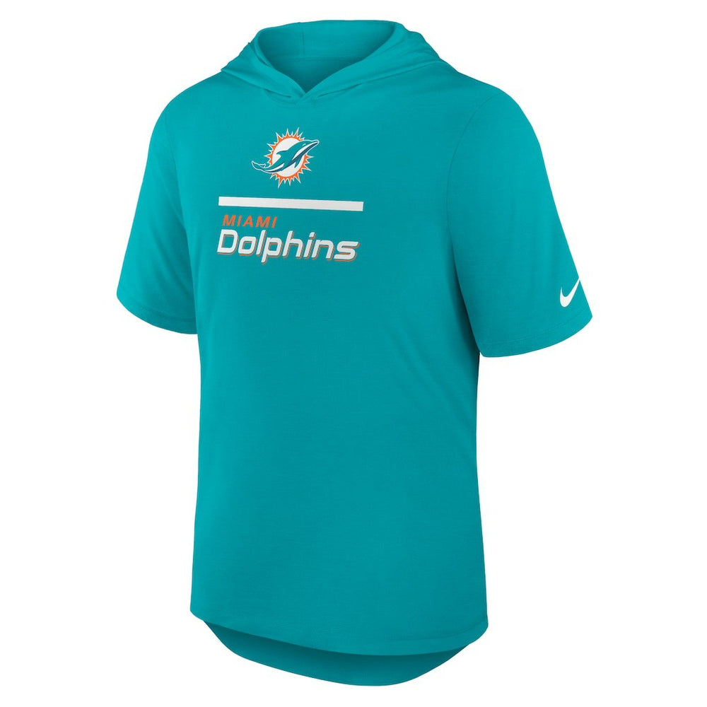 Miami Dolphins Nike Lockup Tri-Blend Hoodie T-Shirt