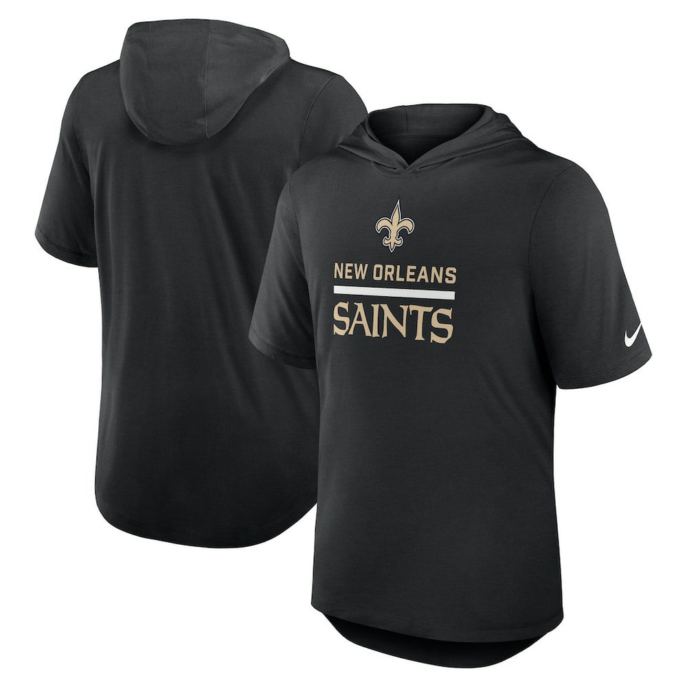New Orleans Saints Nike Lockup Tri-Blend Hoodie T-Shirt
