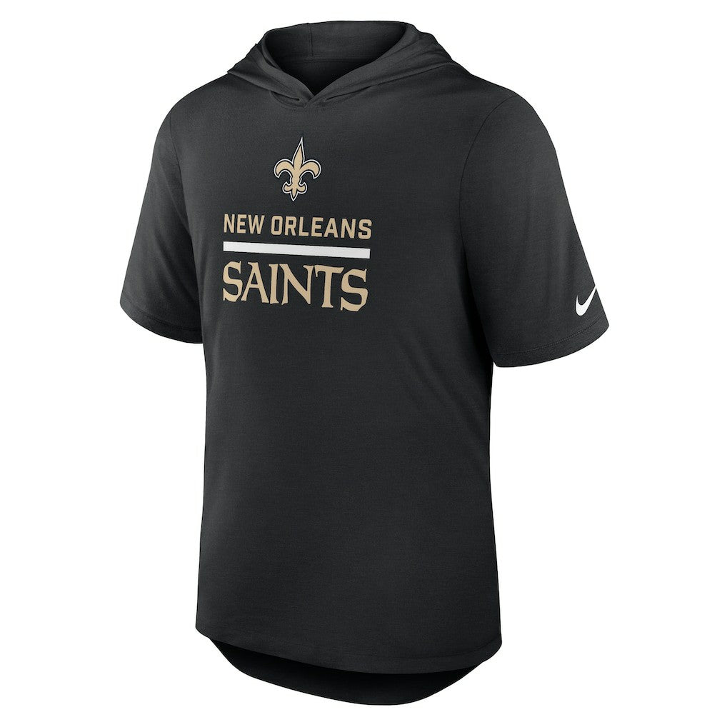 New Orleans Saints Nike Lockup Tri-Blend Hoodie T-Shirt