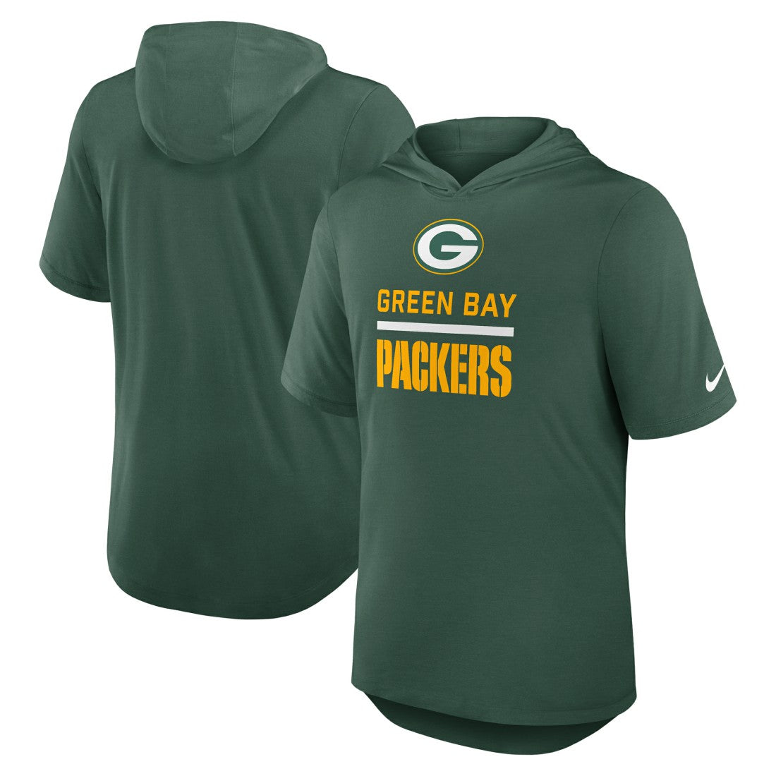 Green Bay Packers Nike Lockup Tri-Blend Hoodie T-Shirt