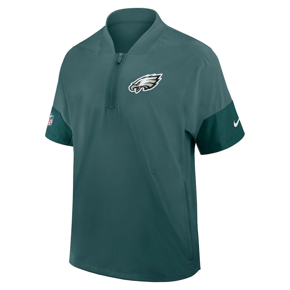 Philadelphia Eagles Nike Sideline Short Sleeve Quarter-Zip Dri-FIT Coach Jacket