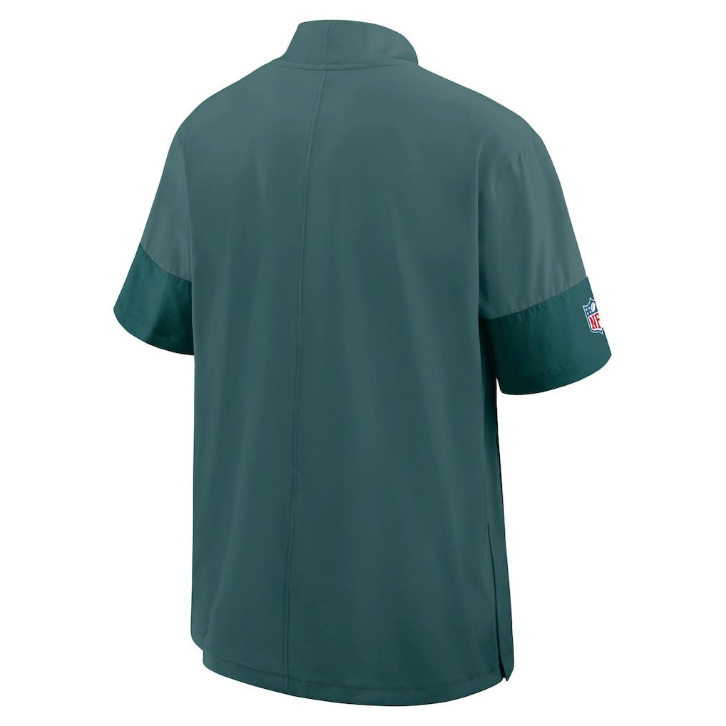 Philadelphia Eagles Nike Sideline Short Sleeve Quarter-Zip Dri-FIT Coach Jacket