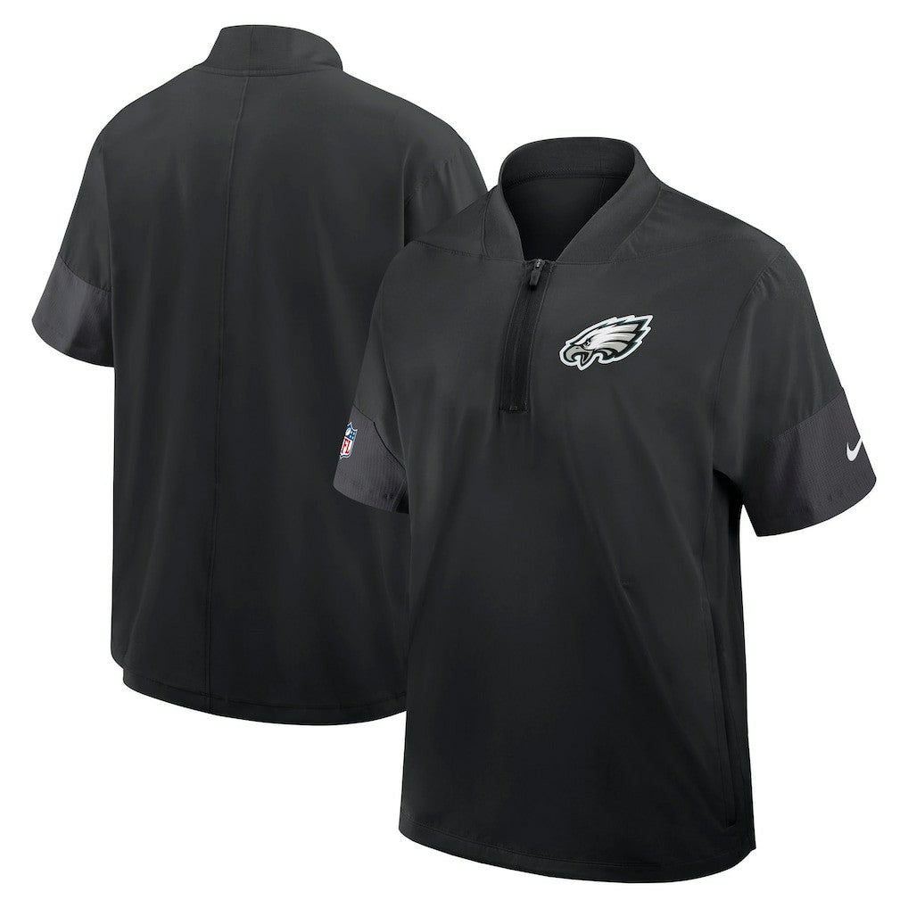 Philadelphia Eagles Nike Sideline Short Sleeve Quarter-Zip Dri-FIT Coach Jacket