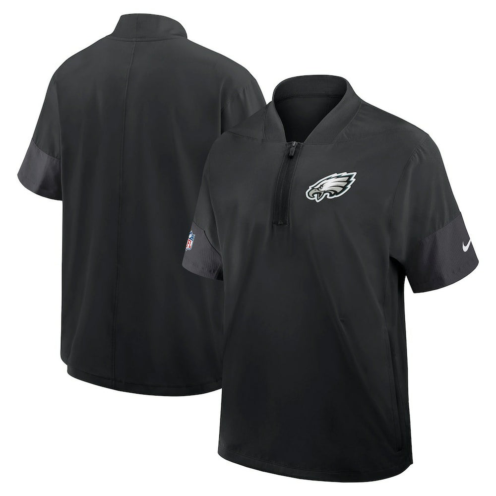 Philadelphia Eagles Nike Sideline Short Sleeve Quarter-Zip Dri-FIT Coach Jacket