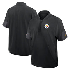 Pittsburgh Steelers Nike Sideline Short Sleeve Quarter-Zip Dri-FIT Coach Jacket