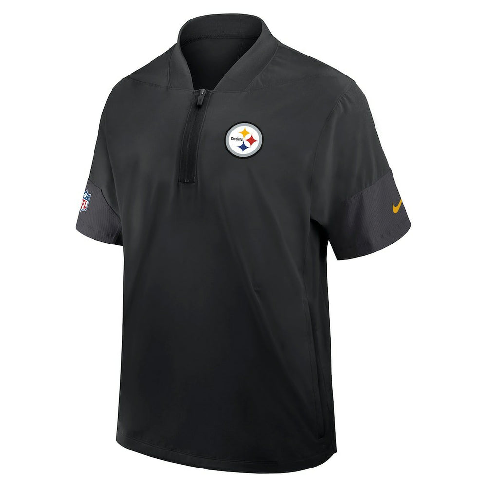 Pittsburgh Steelers Nike Sideline Short Sleeve Quarter-Zip Dri-FIT Coach Jacket