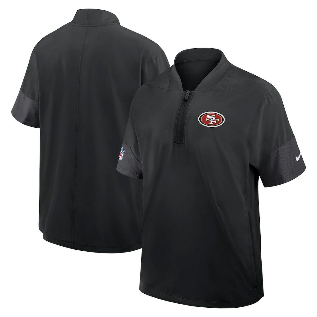 San Francisco 49ers Nike Sideline Short Sleeve Quarter-Zip Dri-FIT Coach Jacket