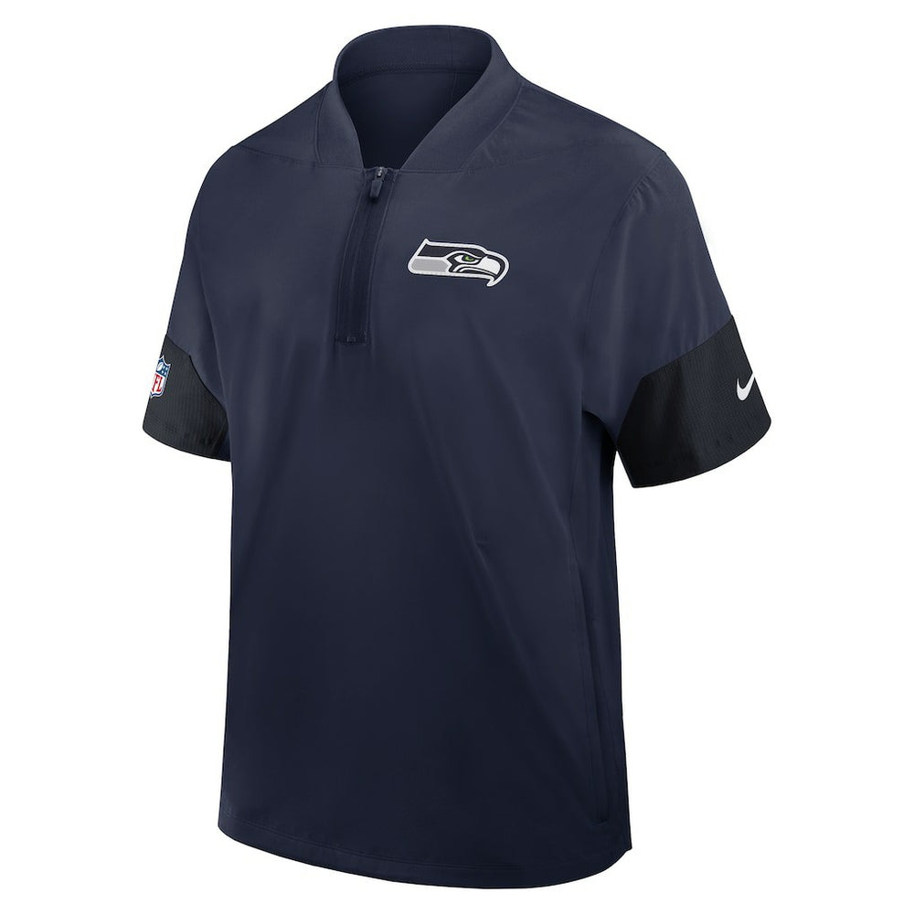 Seattle Seahawks Nike Sideline Short Sleeve Quarter-Zip Dri-FIT Coach Jacket