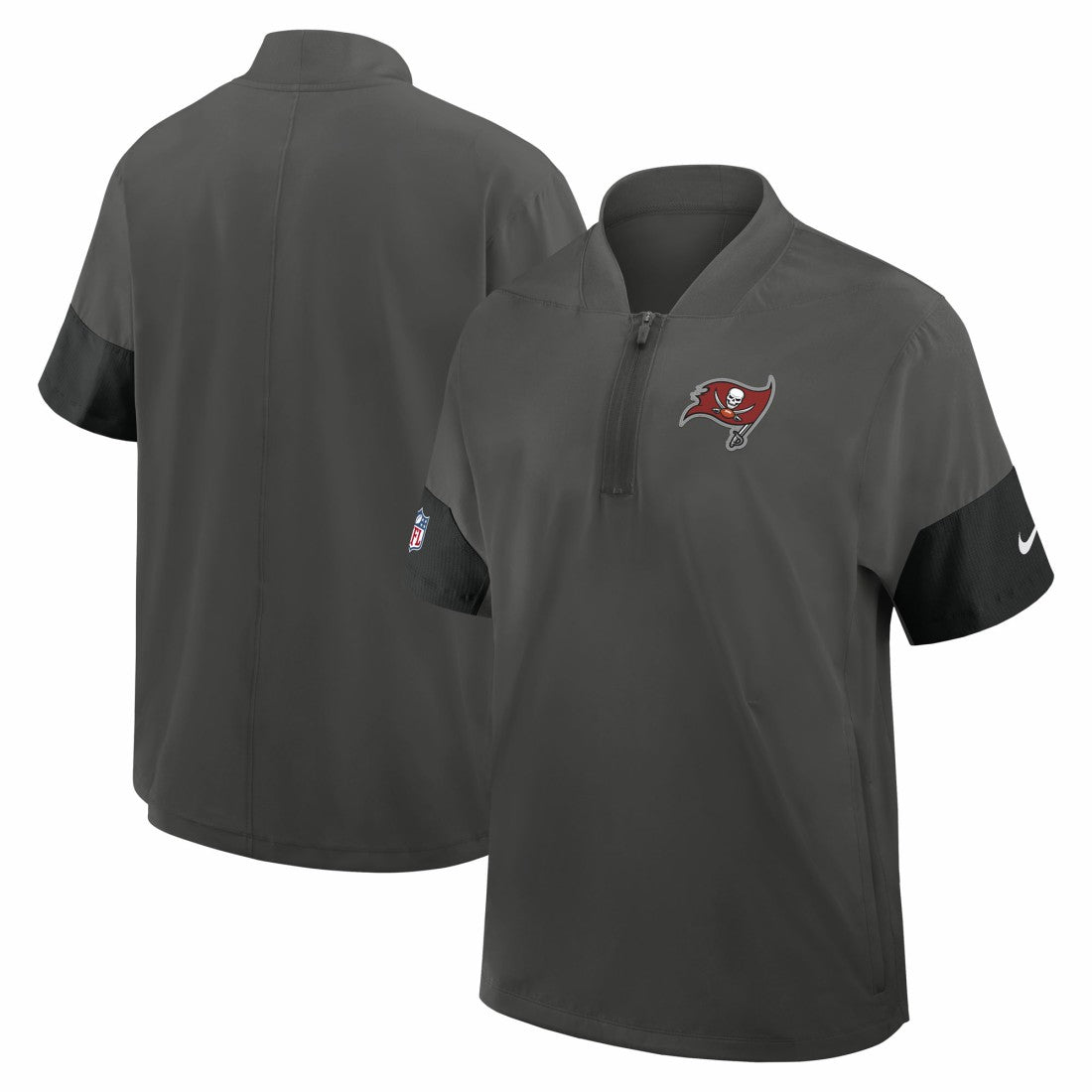 Tampa Bay Buccaneers Nike Sideline Short Sleeve Quarter-Zip Dri-FIT Coach Jacket