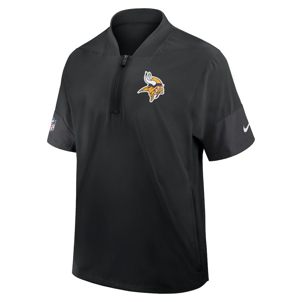 Minnesota Vikings Nike Sideline Short Sleeve Quarter-Zip Dri-FIT Coach Jacket
