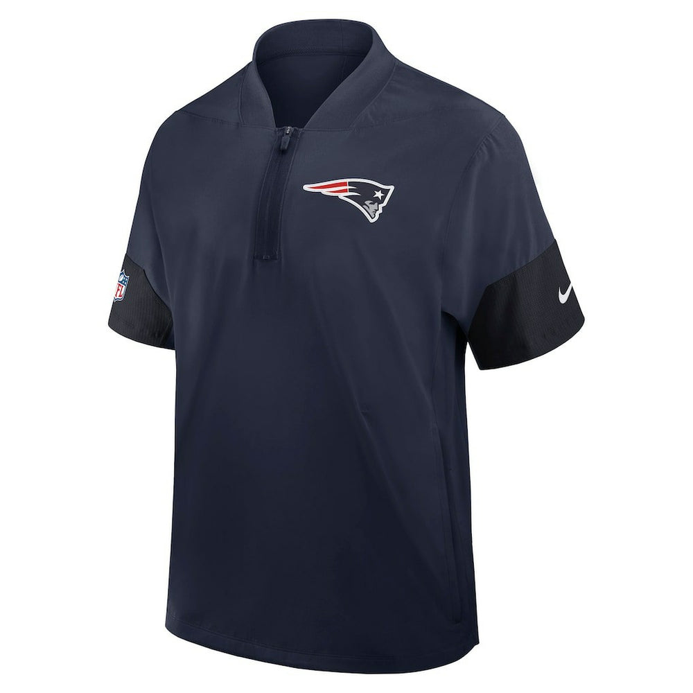 New England Patriots Nike Sideline Short Sleeve Quarter-Zip Dri-FIT Coach Jacket