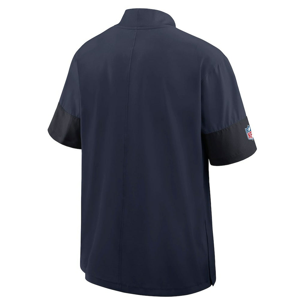 New England Patriots Nike Sideline Short Sleeve Quarter-Zip Dri-FIT Coach Jacket