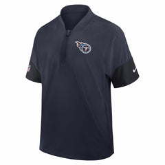 Tennessee Titans Nike Sideline Short Sleeve Quarter-Zip Dri-FIT Coach Jacket