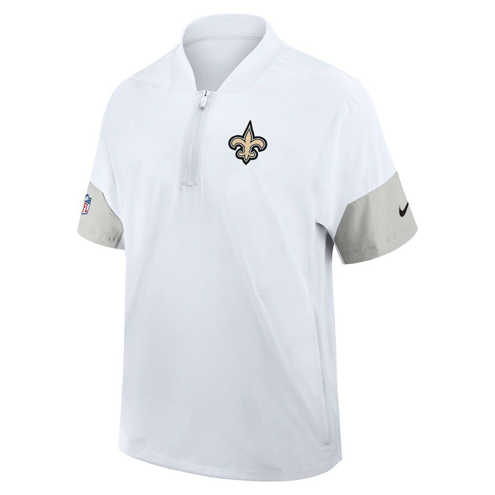 New Orleans Saints Nike Sideline Short Sleeve Quarter-Zip Dri-FIT Coach Jacket
