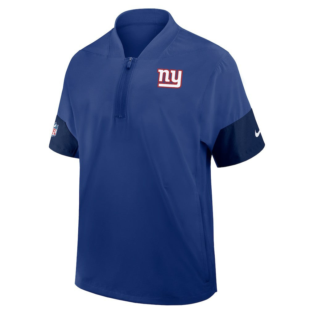 New York Giants Nike Sideline Short Sleeve Quarter-Zip Dri-FIT Coach Jacket