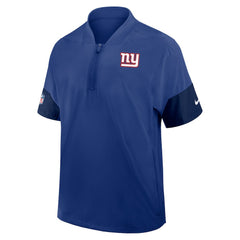 New York Giants Nike Sideline Short Sleeve Quarter-Zip Dri-FIT Coach Jacket