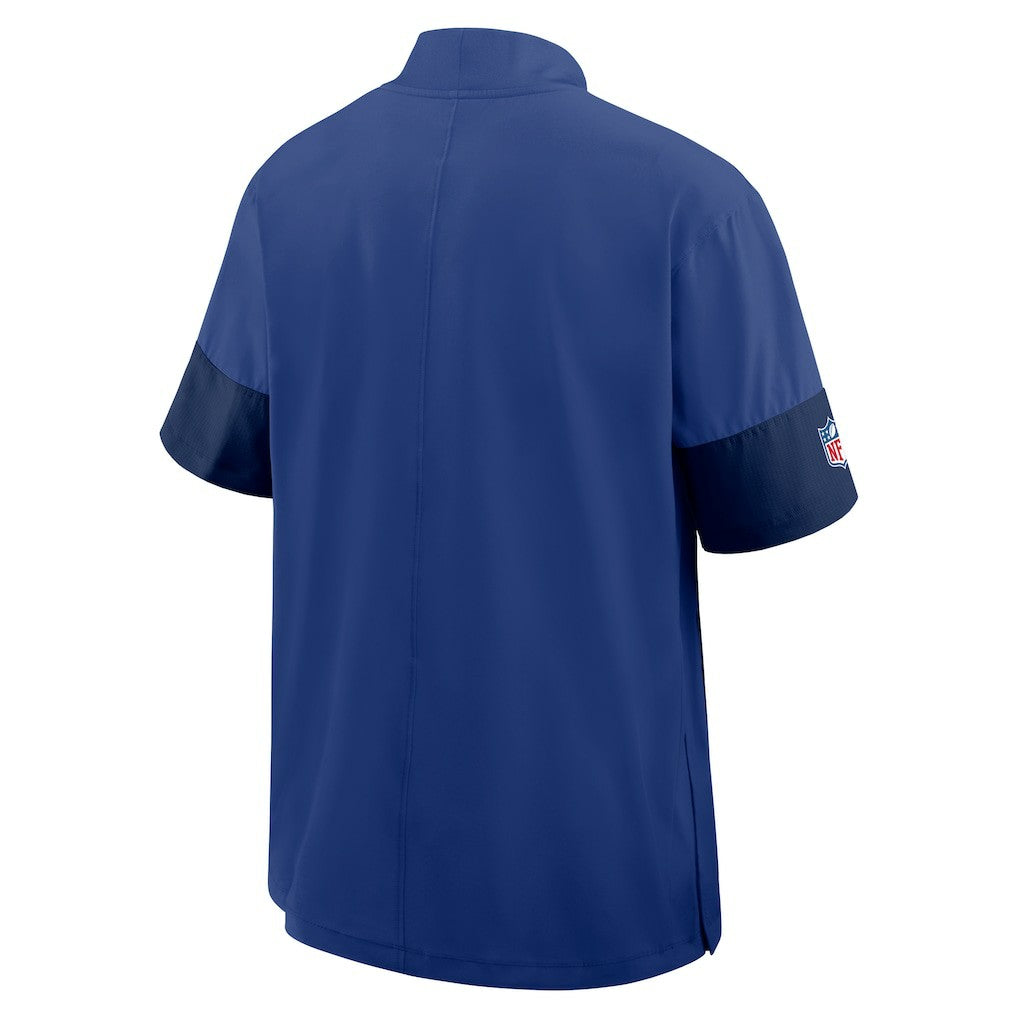 New York Giants Nike Sideline Short Sleeve Quarter-Zip Dri-FIT Coach Jacket