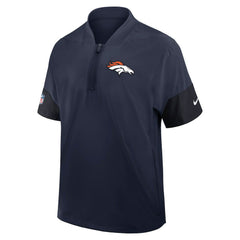 Denver Broncos Nike Sideline Short Sleeve Quarter-Zip Dri-FIT Coach Jacket