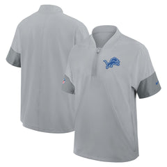 Detroit Lions Nike Sideline Short Sleeve Quarter-Zip Dri-FIT Coach Jacket