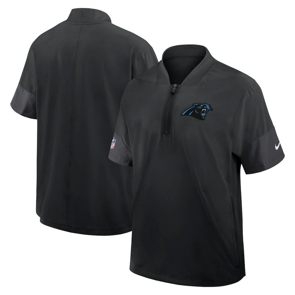 Carolina Panthers Nike Sideline Short Sleeve Quarter-Zip Dri-FIT Coach Jacket