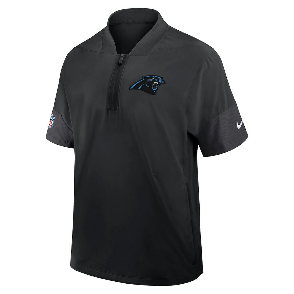 Carolina Panthers Nike Sideline Short Sleeve Quarter-Zip Dri-FIT Coach Jacket