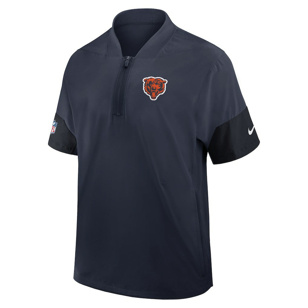 Chicago Bears Nike Sideline Short Sleeve Quarter-Zip Dri-FIT Coach Jacket