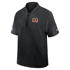 Cincinnati Bengals Nike Sideline Short Sleeve Quarter-Zip Dri-FIT Coach Jacket