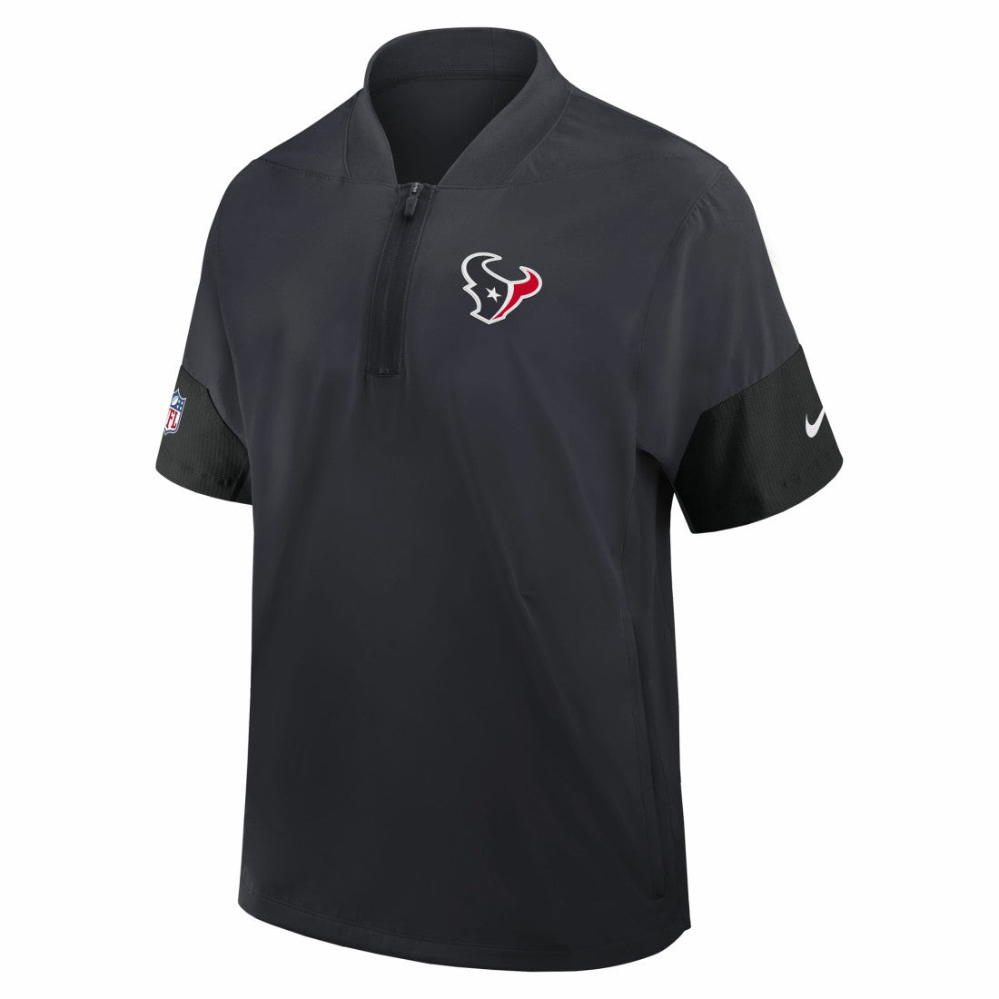 Houston Texans Nike Sideline Short Sleeve Quarter-Zip Dri-FIT Coach Jacket
