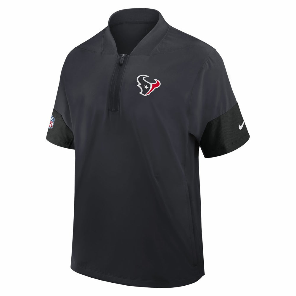 Houston Texans Nike Sideline Short Sleeve Quarter-Zip Dri-FIT Coach Jacket