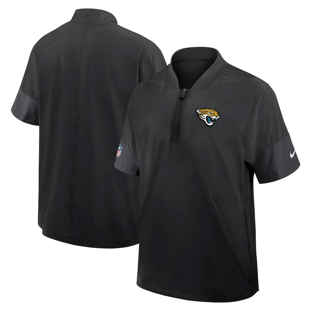 Jacksonville Jaguars Nike Sideline Short Sleeve Quarter-Zip Dri-FIT Coach Jacket