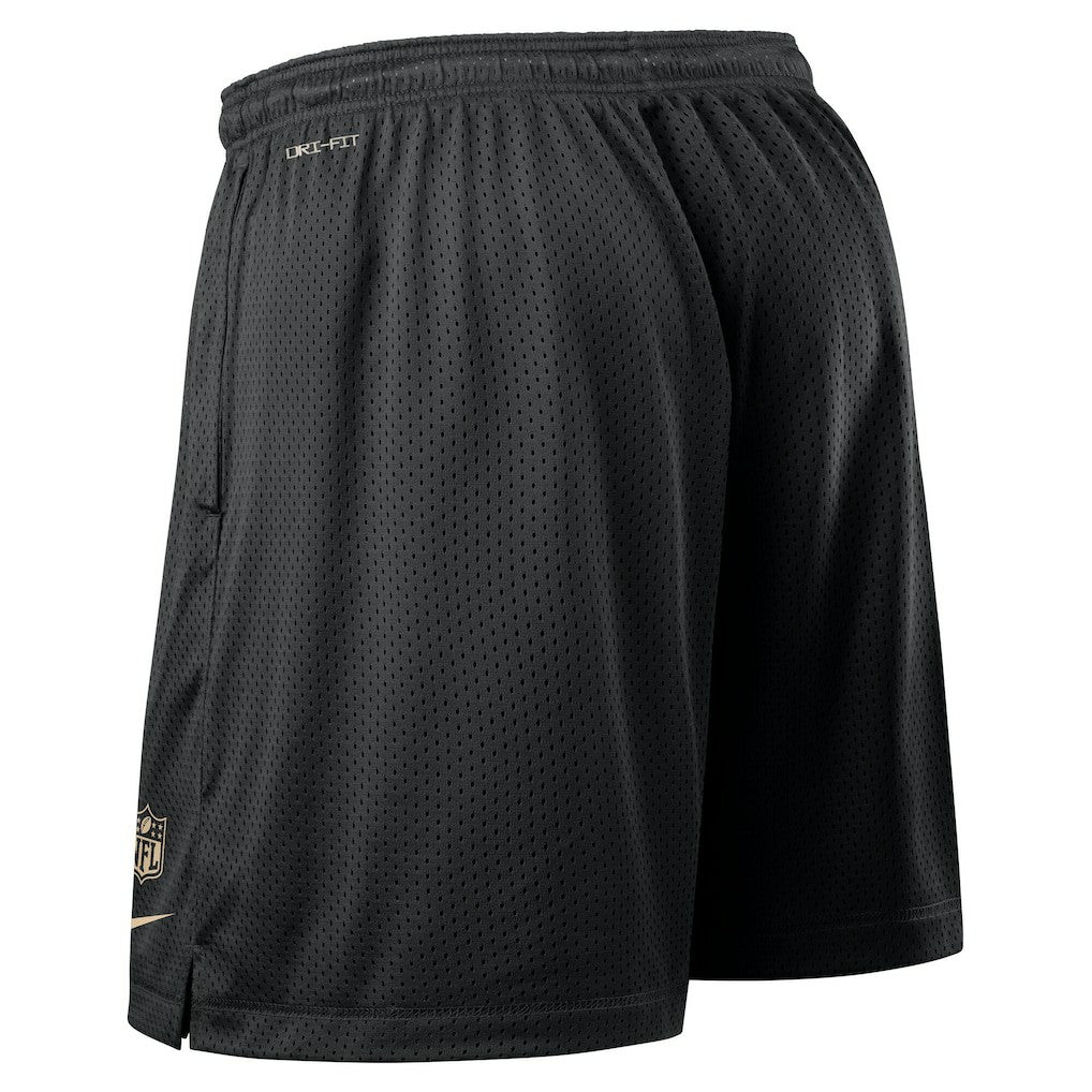 New Orleans Saints Nike Sideline Reversible Dri-FIT Shorts