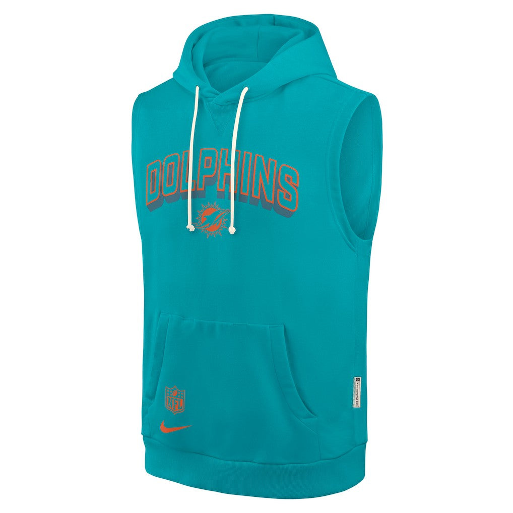 Miami Dolphins Nike Sideline Standard Issue Dri-FIT Sleeveless Hoodie