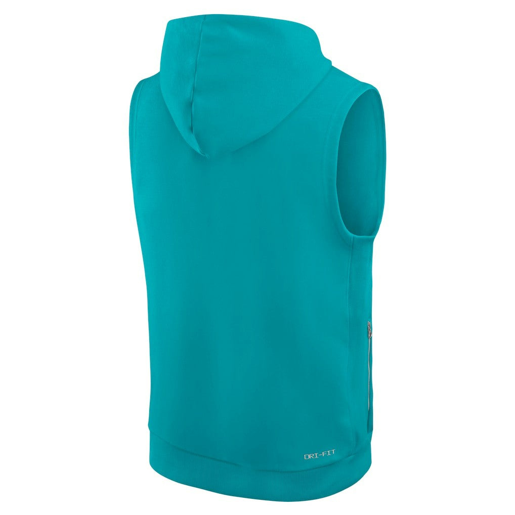 Miami Dolphins Nike Sideline Standard Issue Dri-FIT Sleeveless Hoodie