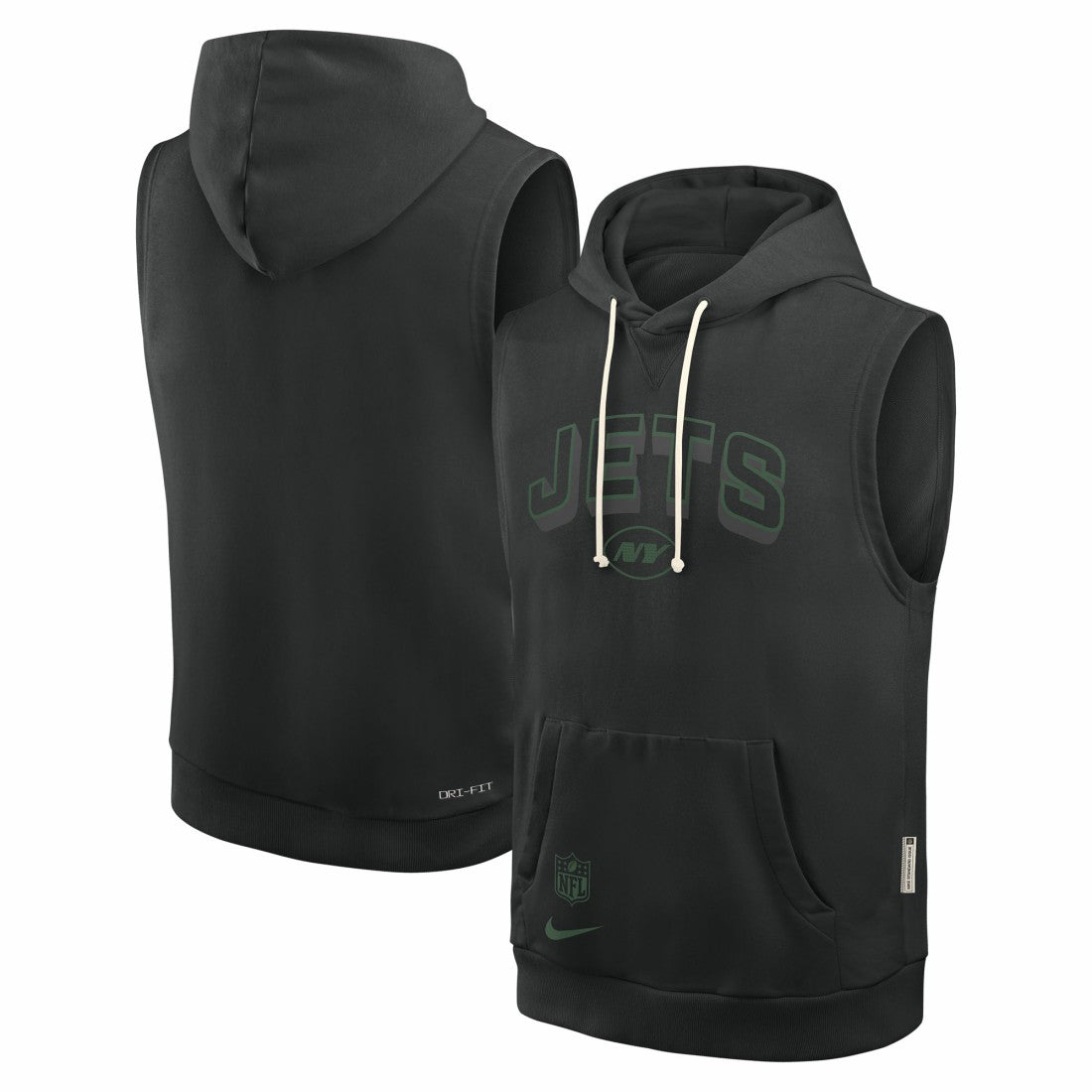 New York Jets Nike Sideline Standard Issue Dri-FIT Sleeveless Hoodie