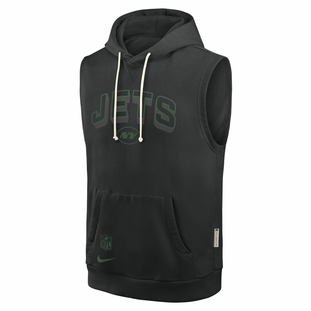 New York Jets Nike Sideline Standard Issue Dri-FIT Sleeveless Hoodie