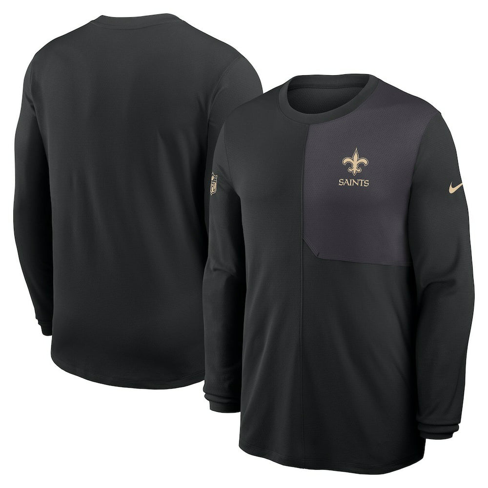 New Orleans Saints Nike Sideline Coach UV Dri-FIT Long Sleeve Shirt