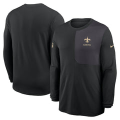 New Orleans Saints Nike Sideline Coach UV Dri-FIT Long Sleeve Shirt