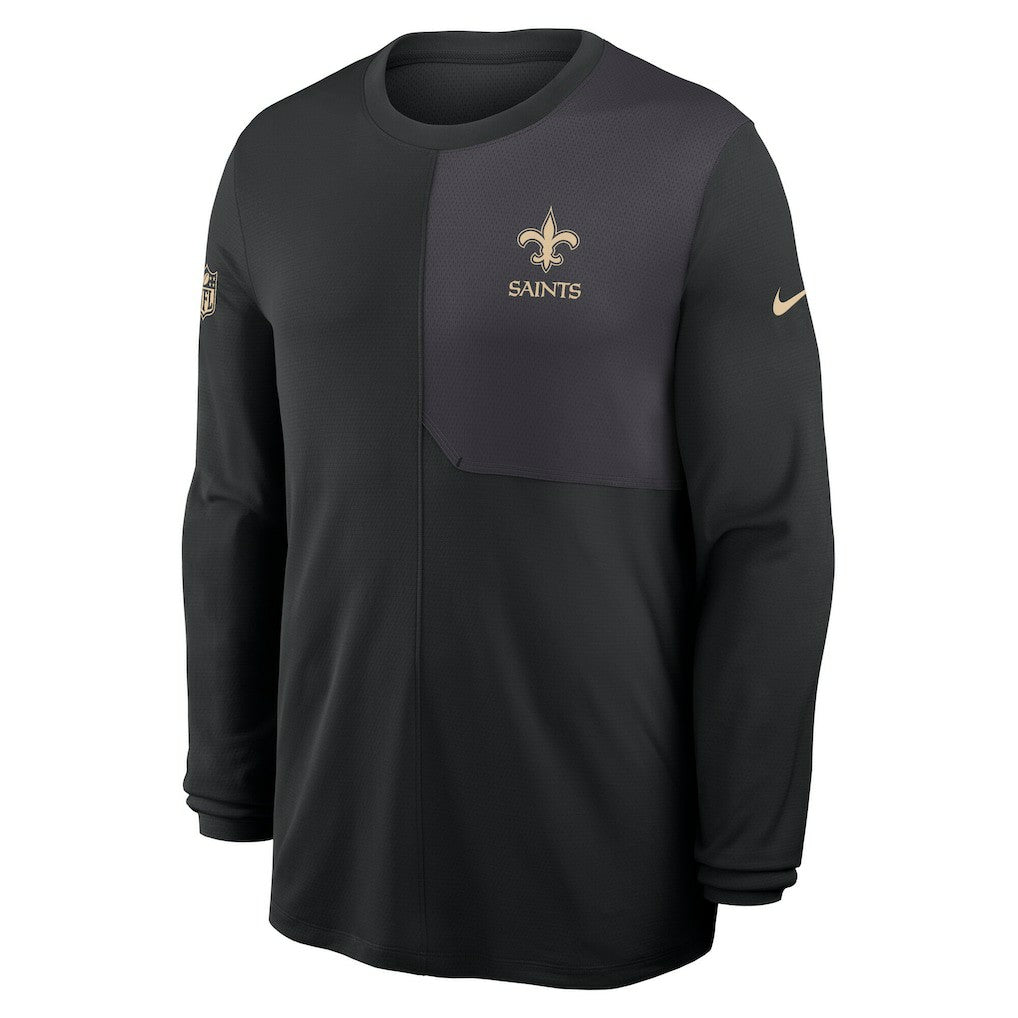 New Orleans Saints Nike Sideline Coach UV Dri-FIT Long Sleeve Shirt