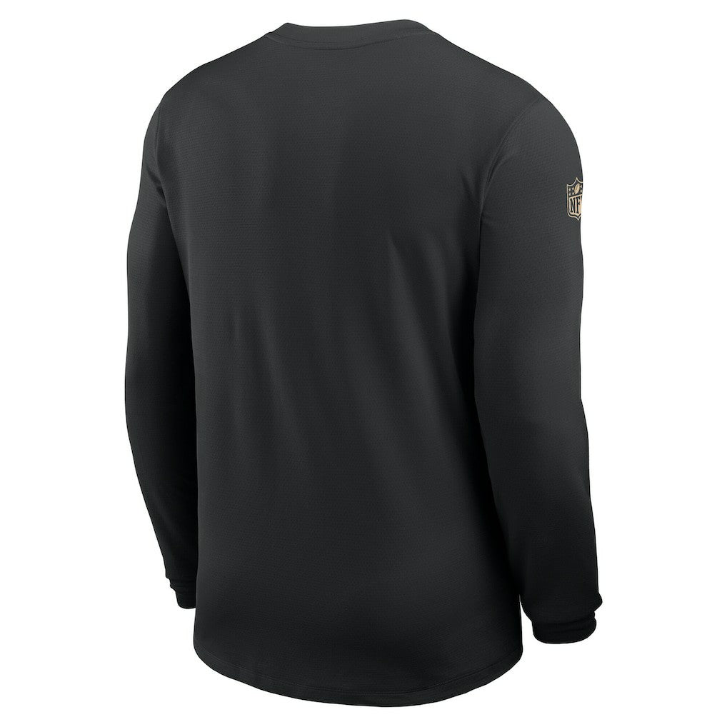 New Orleans Saints Nike Sideline Coach UV Dri-FIT Long Sleeve Shirt