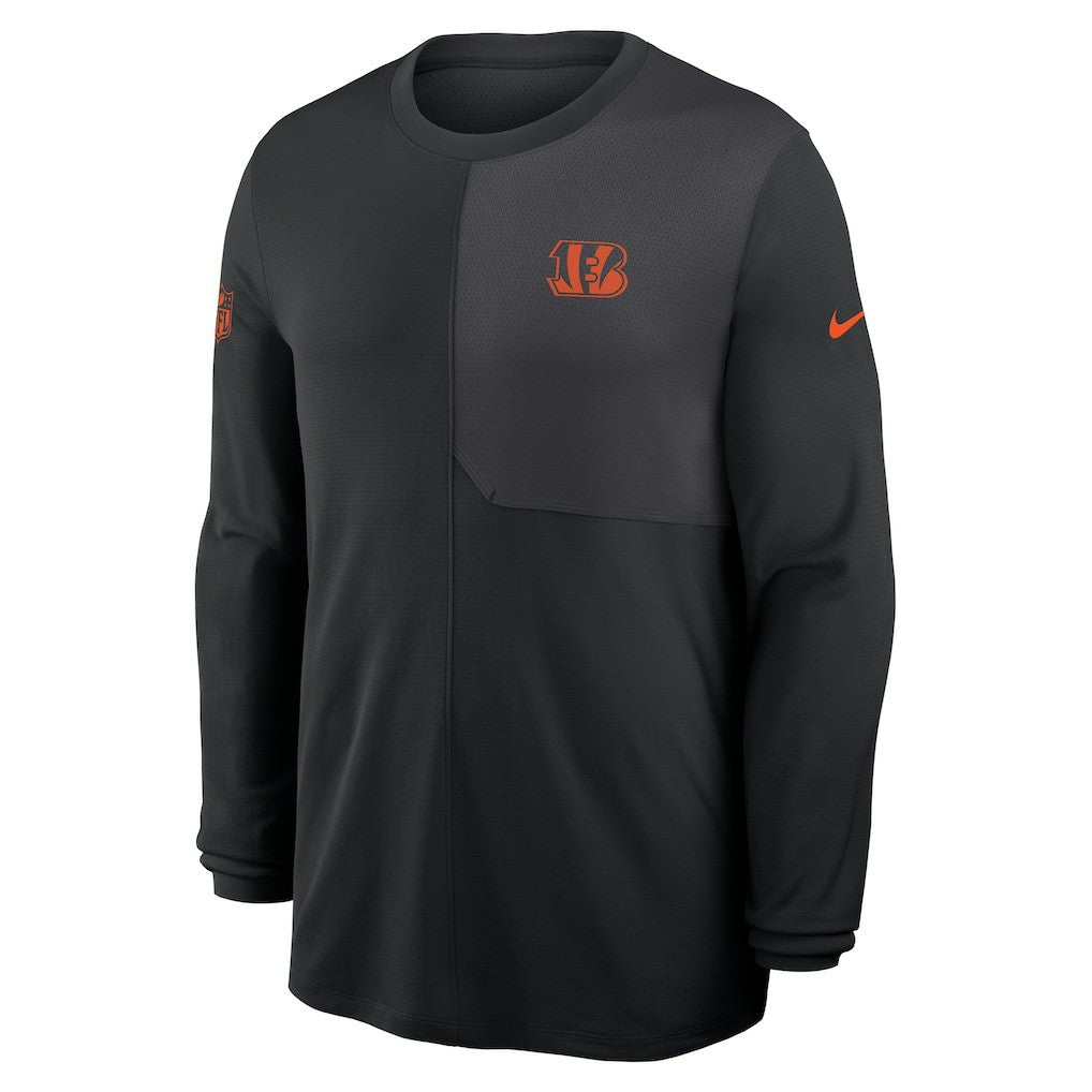 Cincinnati Bengals Nike Sideline Coach UV Dri-FIT Long Sleeve Shirt